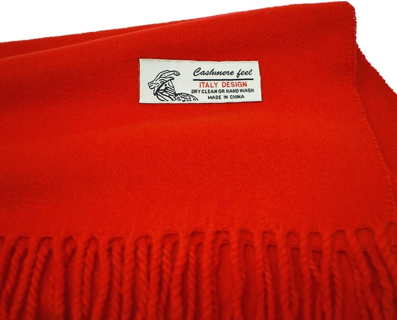 Glory Max Unisex Plain Solid Color Winter Scarf Cashmere Feel Soft Classic 72"x12" - Image 3